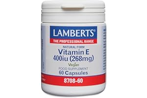 Lamberts Vitamina E, Natural 400UI - 60 Cápsulas