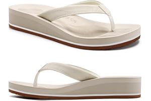 COFACE Klapki damskie japonki klinowe japonki z podparciem łuku na lato plażę wsuwane miękka podeszwa maty do jogi