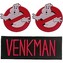 Venkman Ghost Buster colorato logo ricamato termoadesivo da cucire per vestiti, ecc
