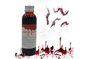 KAISHUAI Sangue finto,Halloween Zombie Vampire Sangue finto per Cosplay Party Puntelli Halloween Party Halloween Trucco Zombie Trucco Sangue(60ML)