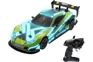 SILVERLIT EXOST - Voiture télécommandée - Flash Light – Voiture de Course Lumineuse – Echelle 1/14 – Vitesse Maximum de 15 km/h - 2.4Ghz – Vert - 31,5 cm – A partir de 5 Ans - 54021
