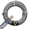 SHPELEC® Electrical Grey Twin and Earth 6242YH Cable - 1.0mm Lighting LED Twin and Earth 6242YH Cable - All Lengths (5m, 10m, 15m & 20m)) (1.0mm 10m)