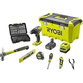 RYOBI R18PD3-120TAH 18V Cordless Hammer Drill + Accessory Set - 2.0Ah - 5133005505