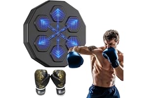 YJLTKL 2023 Nouveau Style 40*40cm Machine Boxe Avec Lumires Music Boxing Machine Électronique Intelligent À Fixation Murale, Cible De Boxe Bluetooth, Entraînement À La Vitesse Et À L'agilité ( Color : B-Adul