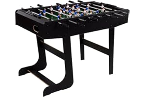 GAMES PLANET Baby-Foot Belfast, Pliable, Choix de Couleurs, Plafond du Terrain surélevé sans Soudure, 2 Ballons Inclus, Kicker Table de Baby-Foot