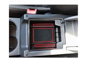 BIXUAN kompatibel mit Seat Cupra Ateca SUV FR 2016-2022 2023 2024 2025 Mittelkonsole Aufbewahrungsbox Rutschfester Matte Ablagefach Zubehör Armlehne Organizer Tray Mittelarmlehne Handschuhfach (Rot)