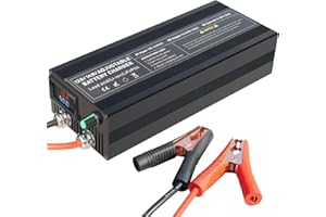CAPACITY.LI 14.6V 50A LiFePO4 Battery Charger | 0-50A Stepless Adjustable Fast Charger for 12V Car, Truck, Motorcycle, Lawn Mower, Boat & Marine Lithium Batteries