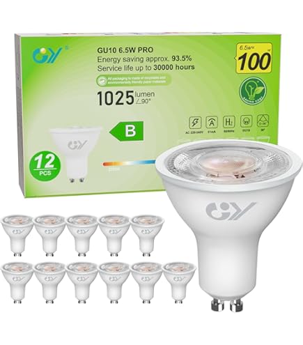 Spot Gu10 5W Led Blanc Neutre 4000K 500Lm, 120° Lumière, Ac 230V, 50Mm