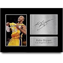 HWC Trading Kobe Bryant A4 nieoprawiony drukowany autograf obraz