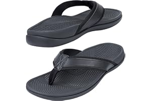 Thearches Women's Flip flops Orthotic Arch Support Toe-Post Sandals, Recovery Supportive Thong Flip flop for Plantar Fasciitis Heel Spur Flat Feet Pain Relief, Non-Slip Comfort Walking Sandal