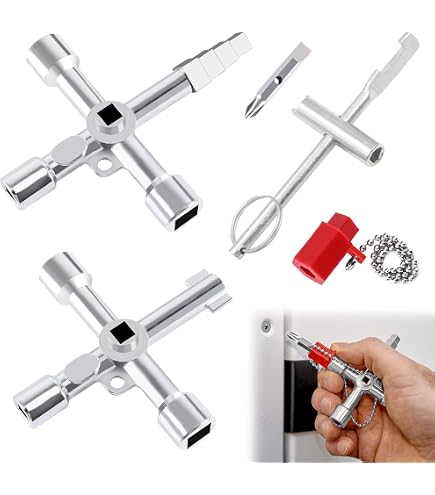 Mondial Extincteur Clé Tricoise Deschamps En Cupro-Aluminium - Outil Multifonction Sapeurs-Pompiers