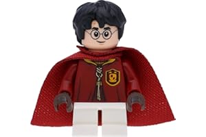 LEGO Harry Potter Figurine Harry Potter en uniforme Quidditch (Gryffondor) avec cape et baguettes magiques
