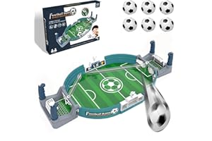 COCOSY Mini Tischfußballspiel mit 6 Fußbälle - Interaktives 2-Spieler Fußball Kit, Desktop Tischkicker Spielzeug für Euro Fußball 2024 Partys, Kinder und Erwachsene
