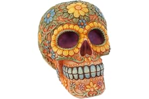 JONES HOME & GIFT Jones Home and Gift Qualcosa di Diverso all' Ingrosso Floreale Candy Skull, Arancione