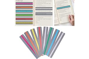 Eulbevoli 8 Bandes de Lecture guidées, Le TDAH et pour réduire Le Stress visuel.Les règles de Lecture Assorties de Couleurs aident à Lutter Contre la dyslexie pour Les Enfants