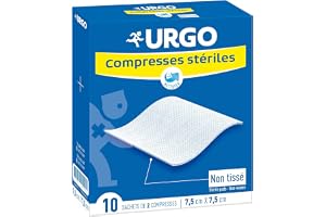 Urgo - sterila kompresser - icke-vävd - låda med 10 påsar med 2 kompressor - 7,5 cm x 7,5 cm