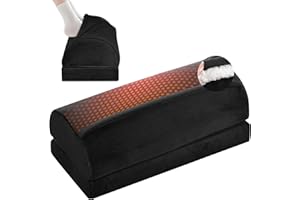 BAVATEE Reposa pies trabajo oficina, Reposapies Escritorio con núcleo espuma duradero. Reposapies de oficina ajustable bajo escritorio, ergonómico con bolsillo pies vellón. Cómodo reposapies oficina.