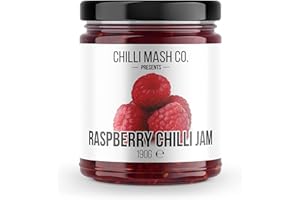 CHILLI MASH CO. FERMENTS & PUREES - SAUCES - JAMS - SALTS - OILS Chilli Mash Company Raspberry Chilli Jam - Spicy and Sweet, Perfect for Cheese Boards and Charcuterie - 190g