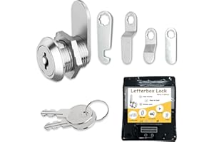 Cozevdnt Briefkastenschloss 16mm, mit 4 Verschiedene Schlossplatten und 2 Schlüssel, für Briefkästen, Schranktüren, Spindschloss, Möbel Verwendet