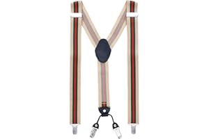 MASADA Bretelles pour hommes Clips robustes 3,5 cm de large jusqu'à 195 cm de hauteur