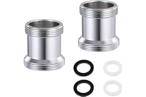 SDHIIOLP Adaptador de grifo M22 - M24, 2 unidades, rosca exterior de latón, doble rosca con junta de goma para filtro de agua de cocina, aireador