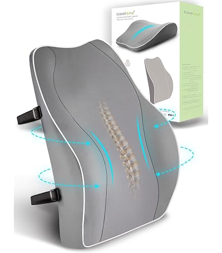 Oreiller Lombaire Ergonomique 3D Mesh Respirant – Soutien Dos Voiture Bureau Lit – Gris/Blanc/Bleu 30×50 Cm