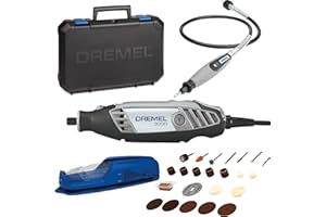 Dremel 3000 - Multiherramienta 130 W, kit con 1 complemento y 25 accesorios y estuche, velocidad variable 10.000 - 33.000 rpm para tallar, grabar, fresar, amolar, limpiar, pulir, cortar y lijar