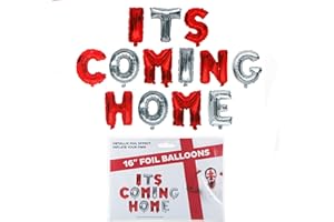 VFM E-STORE VFM - It's Coming Home Balloons 16" Fun Foil Letters Football, Match Day, Party Celebrations, Three Lions, England Decorations For The World Cup Final