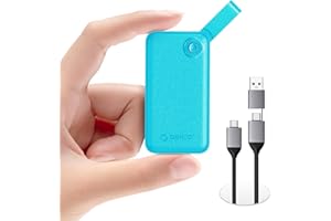 ORICO SSD Esterno 1TB, Hard Disk Esterno SSD fino a 2000 MB/s, USB 3.2 Gen 2x2 SSD Portatile con Cavo USB C 2 in 1, Compatibilità con Smartphone, PS5, Xbox, Laptop, MacBook/Pro/Air - B20(Verde)