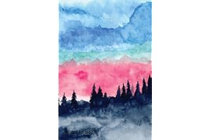 Address Book: For Contacts, Addresses, Phone, Email, Note,Emergency Contacts,Alphabetical Index With Mountain pine trees and blue sky