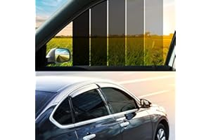 Vepagoo Universal Car Window Tint Film (5% VLT) Black Fit 6.1m x 50cm Roll Automotive Protection Passenger Black Privacy Window Tint for Home Blocks UV Rays
