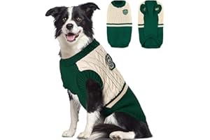 Maglione per cani, stile Shyllin Preppy, maglione invernale per cani, adatto per cani di piccola e media taglia e gatti, Natale, maglione per cani (XL)