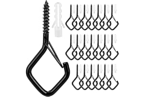 Psxuie Ganci a Vite,Gancio Soffitto,Ganci Da Soffitto,20 Pezzi Occhielli a Vite,Gancio Lampadario,Ganci a Vite per Legno,Viti Con Occhielli a Vite,Ganci a Vite Senza Fine,Gancio Muro