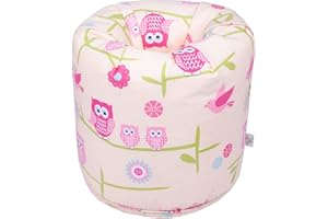 Ready Steady Bed Kids Toddler Childrens Bean Bag Chair | Comfy Children Furniture | Soft Child Safe Seat Playroom | Ergonomically Designed Toddler Furniture (Owls)