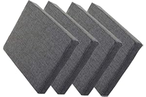 MSNCS Pack 1/2/4 Cojines Para Sillas Jardin Cuadrado, 25/30/35/40cm,Cojines Para Sillas De Taburete ,Grueso De 5 Cm Cojines Sillas Antideslizante Extraíble,para Cocina,Comedor,Oficina(U,30x30x5CM 4pcs)