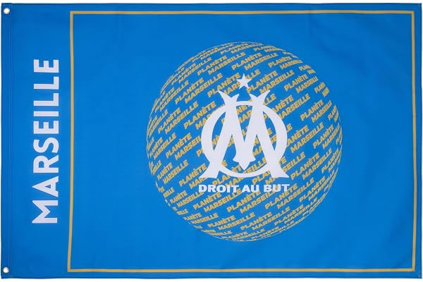 Drapeau OM - Collection officielle OLYMPIQUE DE MARSEILLE - Football - 100 x 150 cm