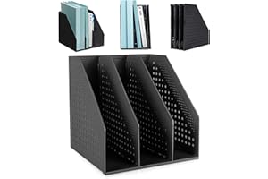 Elezeal Foldable Magazine File Holder Durable File Desktop Document Cabinet Organiser Book Shelves Magazine Folder Paper Filing Rack For Books, CDs, Shelves, Office, Library, Home and School