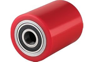 ‎OSWALD TRANSPORTGERÄTE Hubwagen Rolle Polyurethan 80 x 90 mm, Achse 17 mm inkl. Kugellager - Ersatzrolle