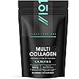 Multi Collagen Capsules – Types I, II, III, V & X – 90 Capsules – Wild Caught Marine, Grass Fed Bovine, Eggshell & Free-Range Chicken Collagen Powder, with Hyaluronic Acid & Vitamin C – by Alpha01