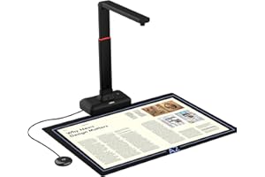 Viisan S21 A2 Escáner de Documentos - Resolución de 27MP, rápida detección de Documentos y Libros Grandes. Compatible con OCR multilingüe y con Mac y Windows.