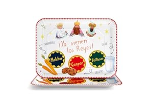 OH YEAH - 2 Unidades Bandeja Rectangular Reyes Magos Cartón Desechable 25 x 34 cm - Decoración Temática Navideña de la Noche de Reyes Magos - Diseño Festivo Navideño - Celebración Noche de Reyes