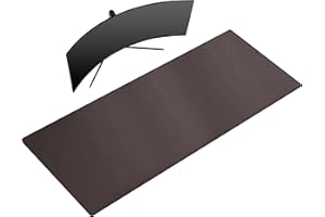 Cacoy Podkładka na biurko ze skóry PU, 150 x 70 cm, gamingowa podkładka pod mysz, dwustronna skórzana mata na biurko, do biura i domu, ciemnobrązowa