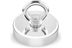Poppstar Magnetkrok med sluten ögla av neodymium (styrka 160 kg, diameter 60mm) extra starka
