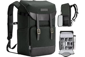 K&F CONCEPT Mochila para Cámara Profesional, Bolsa para Fotografía Impermeable, Mochila para Fotográfica Multifuncional Compartimento de Gran Capacidad para Portátil DSLR de 15,6 Pulgadas