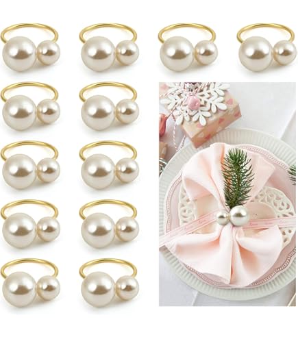 RENXR Maple Leaf Servet Ringen Set van 6, Vintage Herfst Servet Ring Houder Thanksgiving Oogst Servet Gespen voor Bruiloft Eettafel Party Decor
