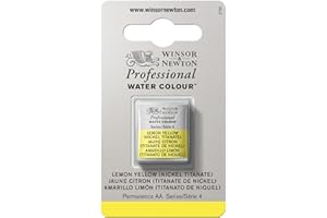 Winsor & Newton 8840186 Professional - Vernici ad acquerello, vivaci e resistenti alla luce, pigmenti per artisti nella concentrazione più forte, 1/2 GODET Giallo Limone (Nickel Titanato) ROW