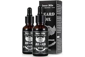 COMFY MATE Mejor Elección 2 Paquetes Ricino Aceite de Barba para Hombres Cuidado de Barba, Ideal para El Crecimiento de La Barba, Suavizar, Hidratar, Fortalecer - Ingredientes Naturales Puros 1