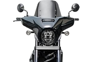 TAZGANTAXParabrisas de carenado de faro delantero de motocicleta para máscara REBEL 1100, visera de parabrisas, Deflector de viento Compatible con H-onda Rebel CMX1100 2021-2024(Humo + Negro)