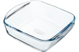 PYREX, Ideal Airfryer, Plat à Four Rectangulaire, 23x15 cm, Verre Borosilicate, 1.1 L, Cuisson Homogène, Compatible Four, Micro-ondes, Congélateur et Lave-Vaisselle