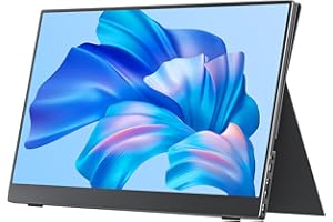 cocopar Écran Portable 15,6 Pouces FHD HDR FreeSync Zero Frame Moniteur d'ordinateur USB-C avec Mini HDMI Double Type C pour Ordinateur Portable PC-téléphone Mac Surface Xbox PS4/5, avec Smart Cover